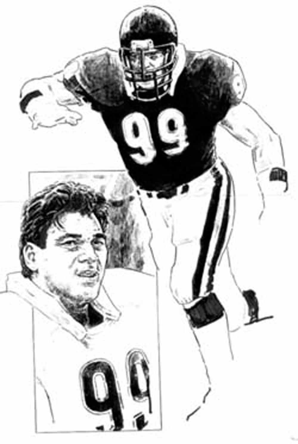 Chicago Bears Lithograph Collection By Michael Mellett (Set of 18)