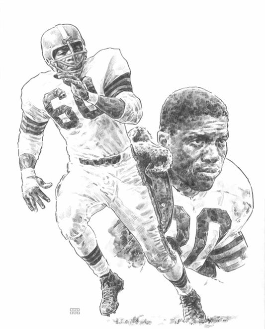 Bill Willis Cleveland Browns Lithograph By Michael Mellett