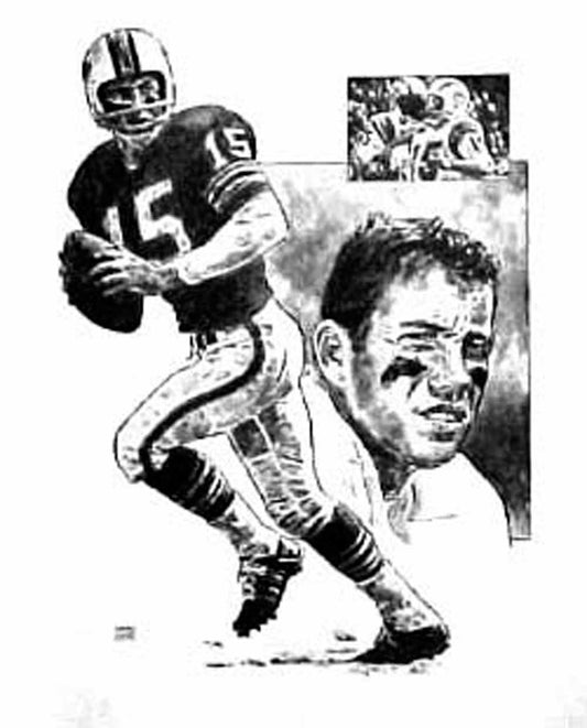 Jack Kemp Buffalo Bills Lithograph By Michael Mellett