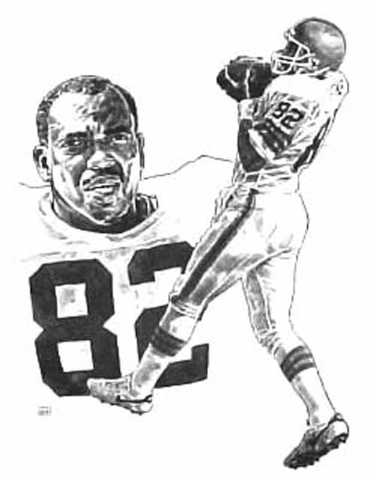 Ozzie Newsome Cleveland Browns Lithograph By Michael Mellett