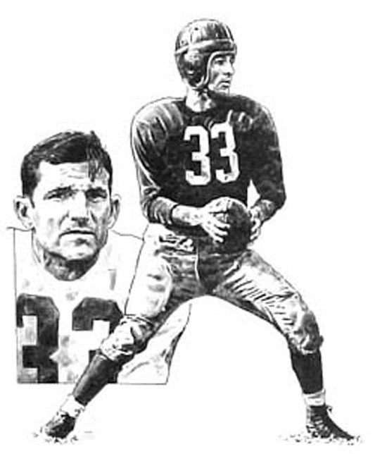 Sammy Baugh Washington Redskins Lithograph By Michael Mellett